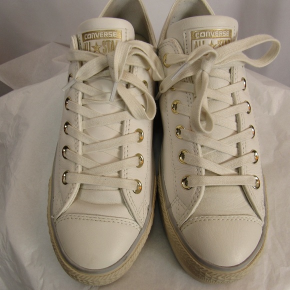 Converse Shoes - Converse Chuck Taylor White Leather Platform Shoes